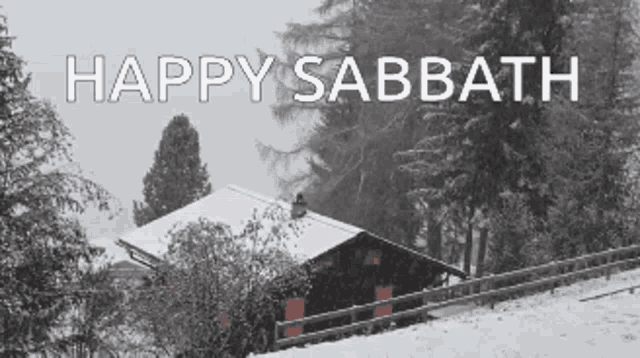 Happy Sabbath Snowy Day GIF
