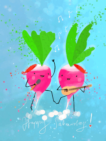 Happy Saturday Radish Duo GIF
