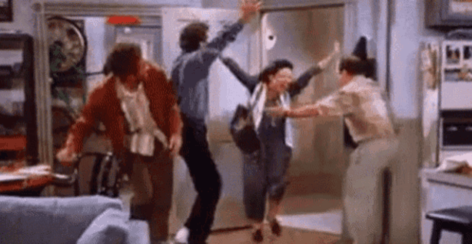 Happy Seinfeld Crew Dance GIF