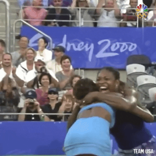 Happy Serena And Venus Williams GIF