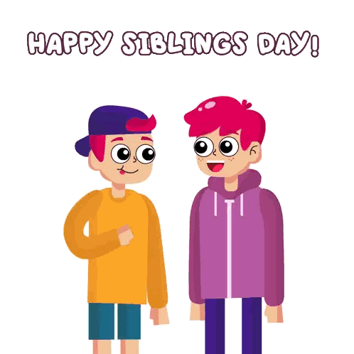 Happy Siblings Day Card with Two Boys