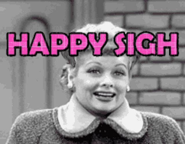 Happy Sigh Lucille Ball GIF