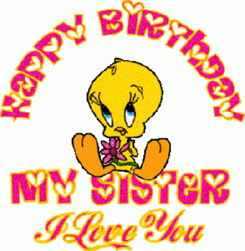 Happy Sister Day Tweety GIF
