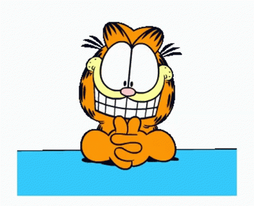 Happy Smiling Garfield On Monday GIF