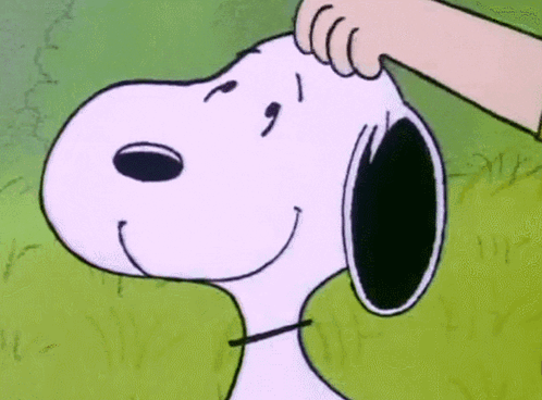 Happy Snoopy Got Pet On Birthday GIF