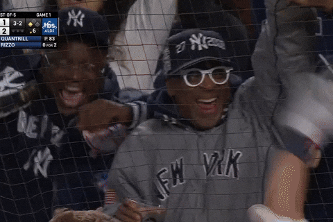 Happy Spike Lee After Yankees Win GIF