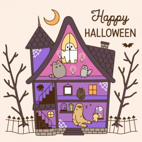 Happy Spooky House Cute Halloween GIF