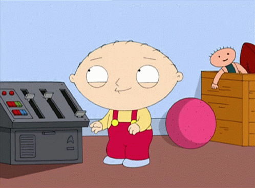 Happy Stewie Griffin Jumping GIF