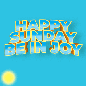Happy Sunday Be In Joy Blue Background GIF