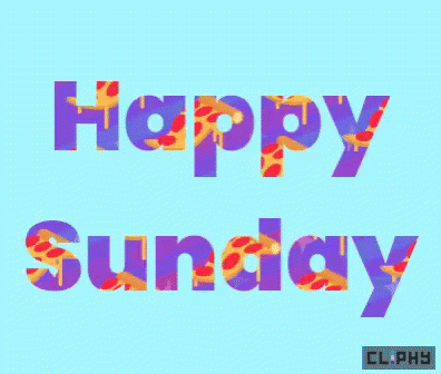 Happy Sunday Blue Background