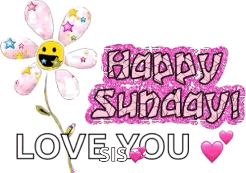 Happy Sunday Greeting With Flower Love You GIF