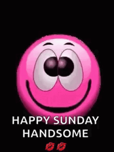 Happy Sunday Handsome Winking Emoji GIF