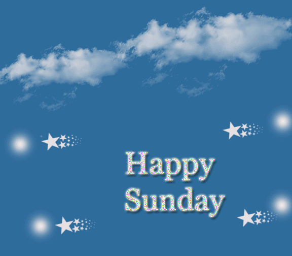 Happy Sunday Morning Twinkling Star Sky GIF