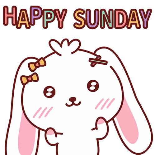 Happy Sunday Rabbit Sticker