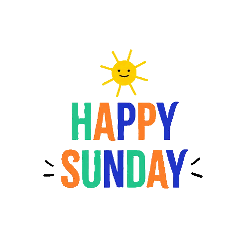 Happy Sunday Sign With Smiling Sun