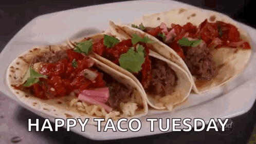 Happy Taco Tuesday Spreading Sauce GIF