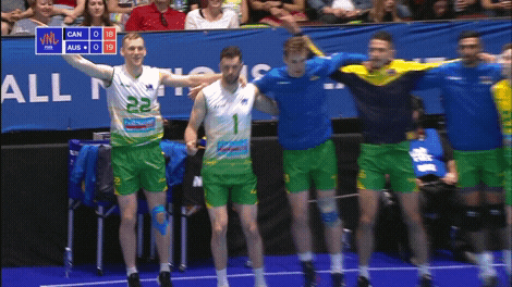 Happy Team Celebrate Volleyball GIF