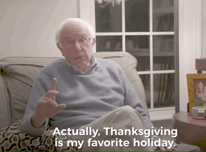 Happy Thanksgiving Bernie GIF