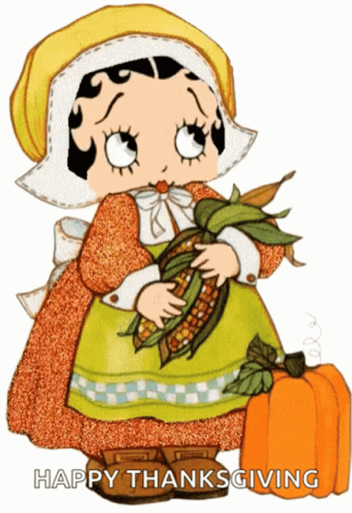 Happy Thanksgiving Betty Boop GIF