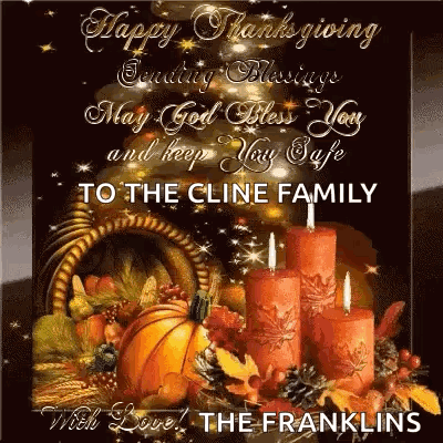 Happy Thanksgiving Blessings for Cline Family