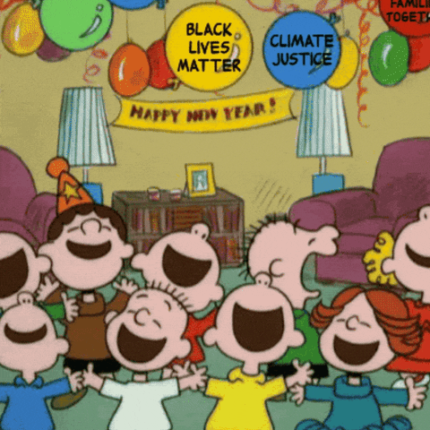 Happy Thanksgiving Charlie Brown Balloon Party GIF