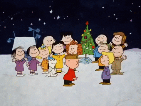 Happy Thanksgiving Charlie Brown Christmas Eve GIF