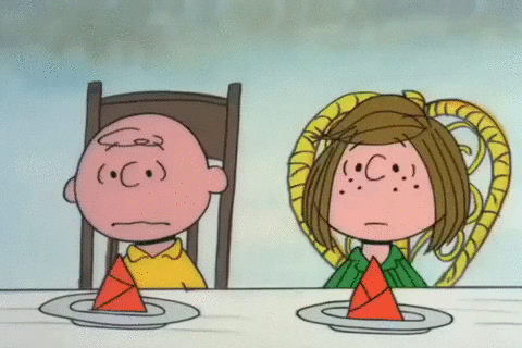 Happy Thanksgiving Charlie Brown Dinner GIF