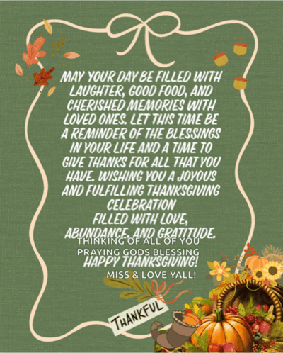 Happy Thanksgiving Day Happy Thanksgiving Blessing Meme GIF