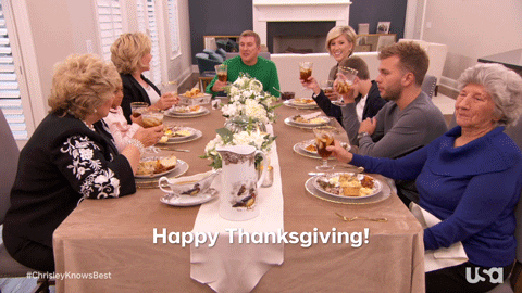 Happy Thanksgiving Family Dinner Get Together GIF