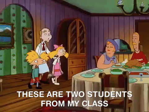 Happy Thanksgiving Family Dinner Hey Arnold GIF