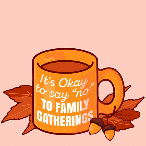 Happy Thanksgiving Family Gatherings Design Art GIF