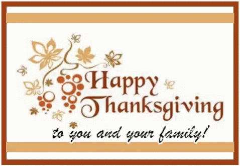 Happy Thanksgiving Family Greetings Mobile Art GIF