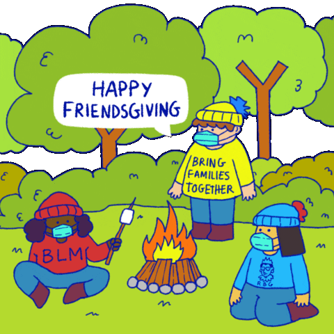 Happy Thanksgiving Family Outdoor Picnic GIF