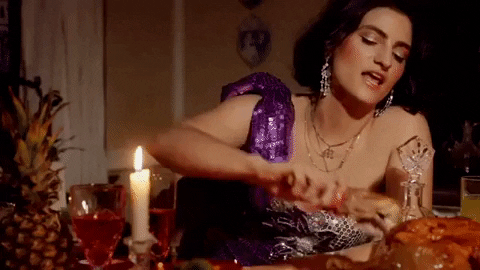 Happy Thanksgiving Funny 90s Eating GIF