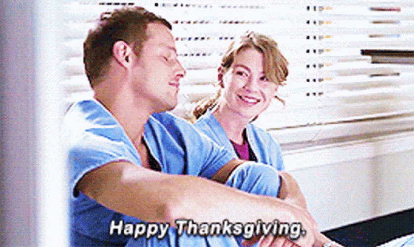 Happy Thanksgiving Greys Anatomy GIF