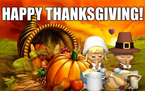 Happy Thanksgiving Praying Dwarfs GIF