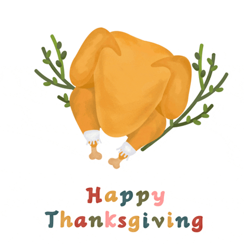 Happy Thanksgiving Roasted Turkey GIF