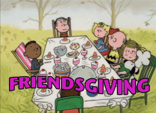 Happy Thanksgiving Snoopy And Charlie Brown Friends GIF