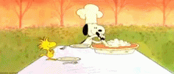 Happy Thanksgiving Snoopy And Woodstock GIF