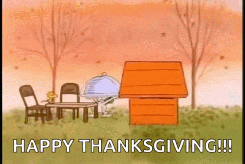 Happy Thanksgiving Snoopy And Woodstock Clapping GIF