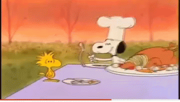 Happy Thanksgiving Snoopy And Woodstock Drag GIF
