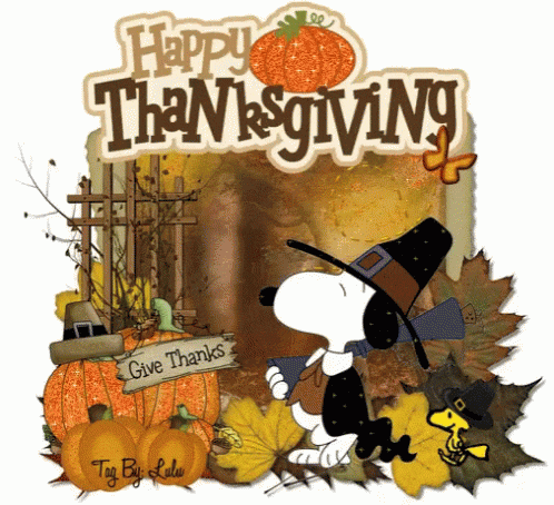 Happy Thanksgiving Snoopy Happy Thankgiving Gif GIF