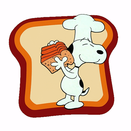 Happy Thanksgiving Snoopy Playing Loaf Bread GIF