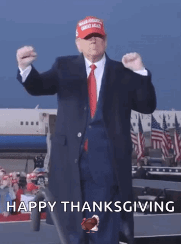 Happy Thanksgiving Trump Dance GIF