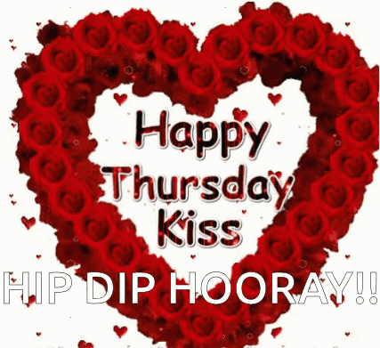 Happy Thursday Rose Heart Kiss Card