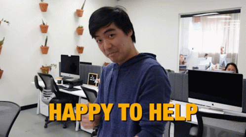 Happy To Help Asian Guy Thumbs Up GIF