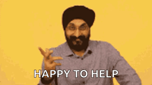 Happy To Help Indian Man GIF