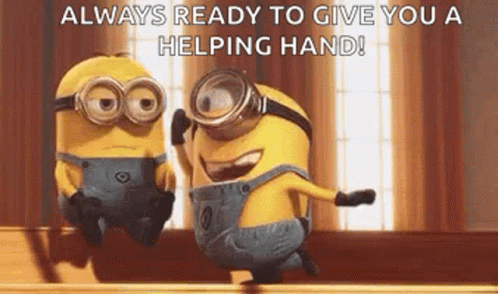Happy To Help Minions GIF