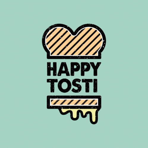 Happy Tosti Logo With Heart