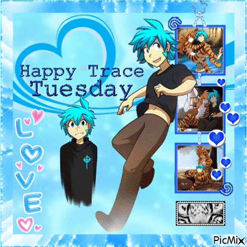 Happy Trace Tuesday Postcard Cartoon Character